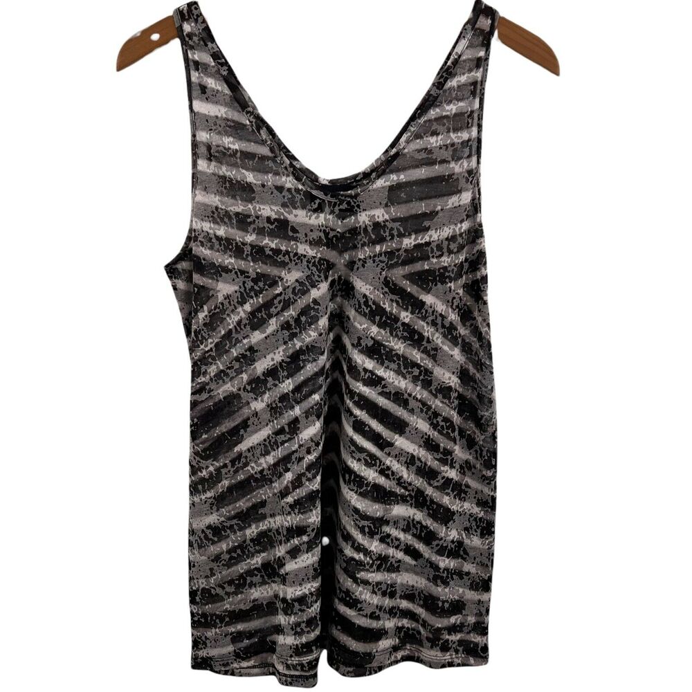 The Kooples Grey Striped Tank Size Small